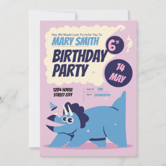 Dino-Abenteuer-Geburtstagseinladung – T-Rex Jurass Einladung