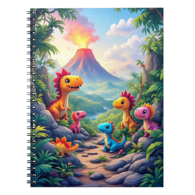 Dino Adventure-Notebook - Spaß & Engagement Notizblock (Vorderseite)
