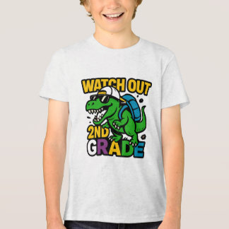 Dino Adventure Second Grade T-Shirt Tri-Blend Shirt