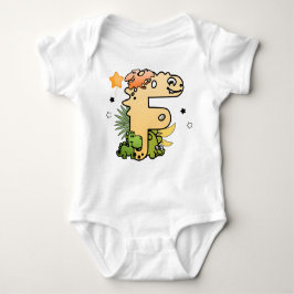 Dino Alphabet für Babys mit Namen Ausgehend von F Baby Strampler