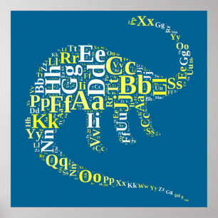 Dino-Alphabet Poster