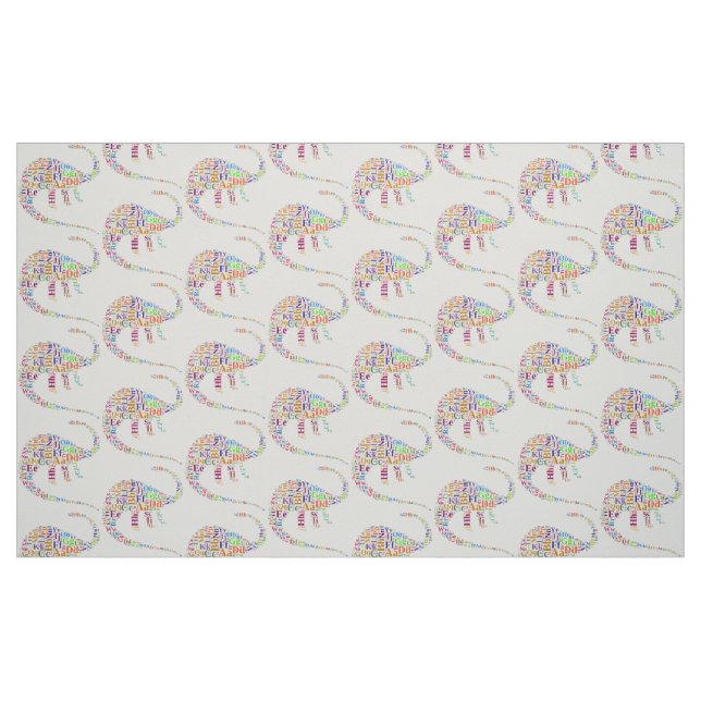 Dino-Alphabet Stoff (Fat Quarter (45,7 x 55,9 cm))