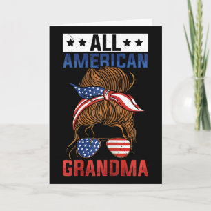 Dino-Amerikanische Flagge 4. Juli Patriotisches Ju Karte