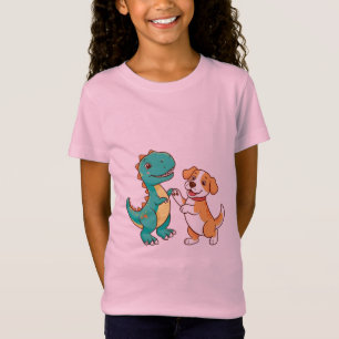 Dino and Dog Best Friends Kids T - Shirt