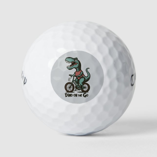 Dino auf Achse Golfball (Vorderseite)
