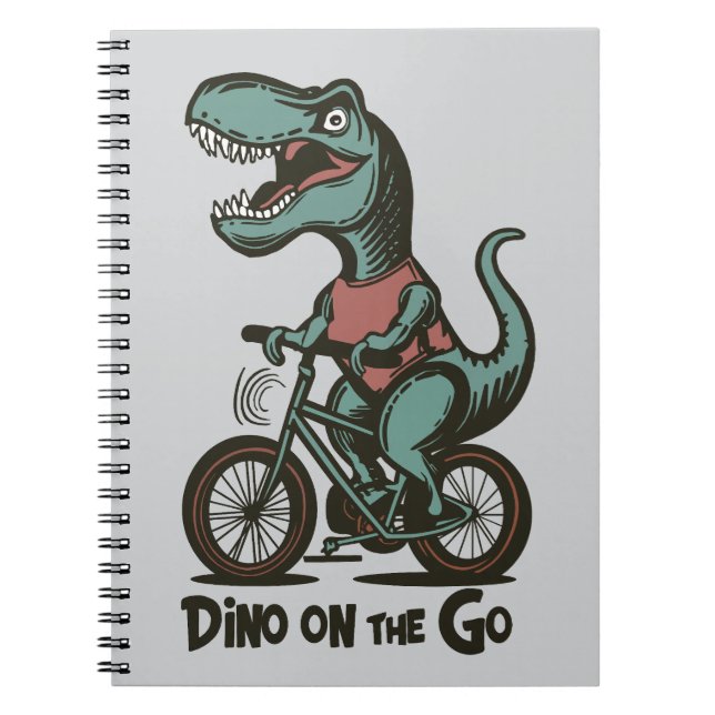 Dino auf Achse Notizblock (Vorderseite)