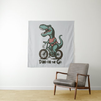 Dino auf Achse Wandteppich
