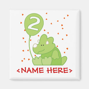 Dino Baby 2. Geburtstag Magnet