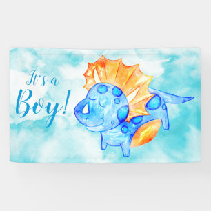 Dino Baby Boy Duschbanner Banner