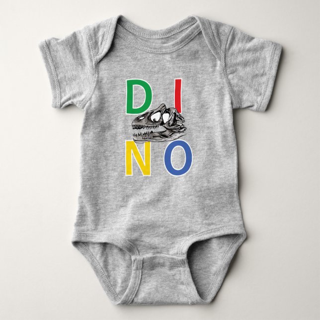 DINO - Baby Jersey Bodysuit Baby Strampler (Vorderseite)