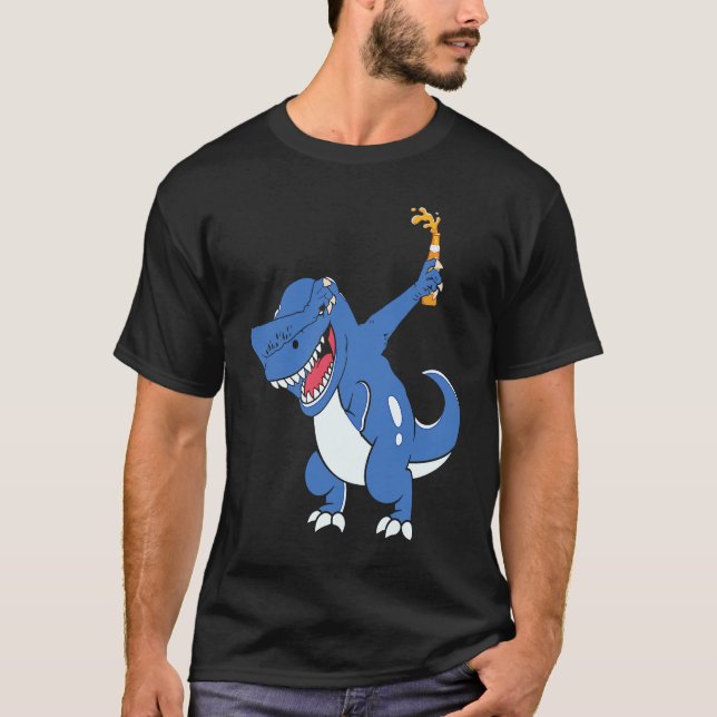 Dino Beer Graphic Apparel T-Shirt (Vorderseite)