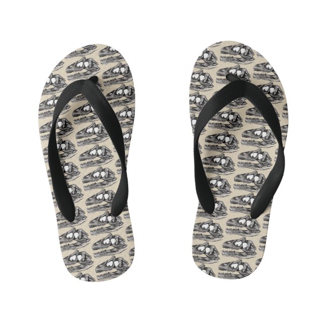 DINO - Beige Flip Flops, Kinder Kinderbadesandalen (Fußbett)