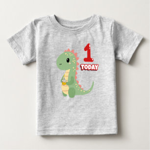 Dino Birthday 1 Heute Baby T-shirt