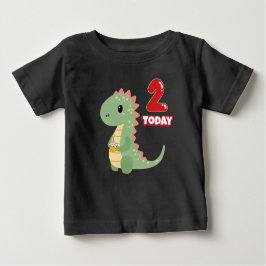 Dino Birthday 2 Heute Baby T-shirt