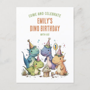 Dino Birthday Bash Postkarte