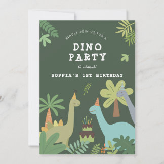 Dino Buddies Birthday Bash Einladung