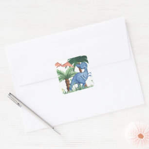 Dino Buddies I Quadratischer Aufkleber