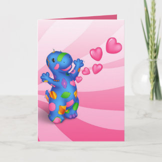Dino-Buddies™ Valentinstag-Karte - Patches™ Herz Feiertagskarte