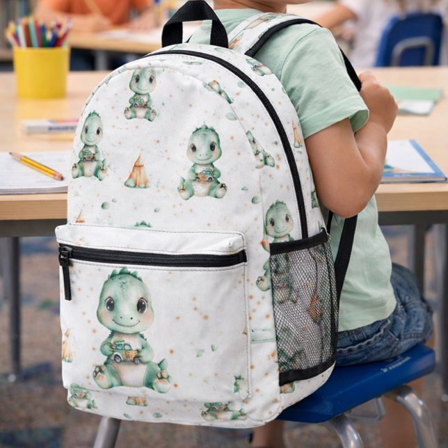 Dino Camp Explorer Bedruckter Rucksack (Von Creator hochgeladen)