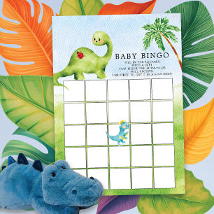Dino Delight Baby Dusche Bingo Spiel Einladung