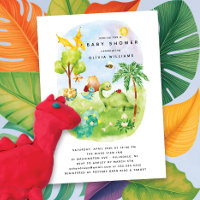 Dino Delight Baby Dusche Einladung