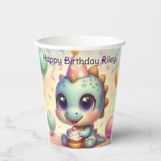 Dino Delight Paper Cups Pappbecher (Vorderseite)