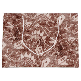 Dino Dig braun Große Geschenktüte