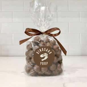 Dino Dig Dinosaur Kackte Ausgrabungen Geburtstagsf Runder Aufkleber