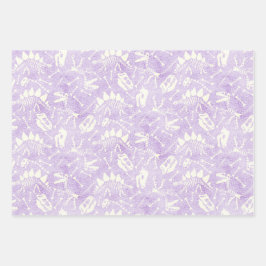 Dino Dig Regenbogenwrapping Paper Sheets Geschenkpapier Set