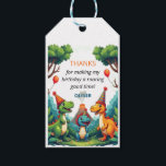 Dino Dinosaur Birthday Kids Gastgeschenk Geschenkanhänger<br><div class="desc">Fügen Sie Ihren Gastgeschenken eine brüllende Touch mit unseren speziellen Dinosaurier-Gefälligkeitstags hinzu! Diese Tags mit kühnen und spielerischen Illustrationen von Dinosauriern inmitten üppiger Wälder und ausbrechenden Vulkanen sind perfekt für dino-liebende Kinder und abenteuerliche Feiern. Jedes Tag ist vollständig anpassbar - Fügen Sie den Namen Ihres Kindes oder eine persönliche Danksagung...</div>