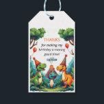 Dino Dinosaur Birthday Kids Gastgeschenk Geschenkanhänger<br><div class="desc">Fügen Sie Ihren Gastgeschenken eine brüllende Touch mit unseren speziellen Dinosaurier-Gefälligkeitstags hinzu! Diese Tags mit kühnen und spielerischen Illustrationen von Dinosauriern inmitten üppiger Wälder und ausbrechenden Vulkanen sind perfekt für dino-liebende Kinder und abenteuerliche Feiern. Jedes Tag ist vollständig anpassbar - Fügen Sie den Namen Ihres Kindes oder eine persönliche Danksagung...</div>
