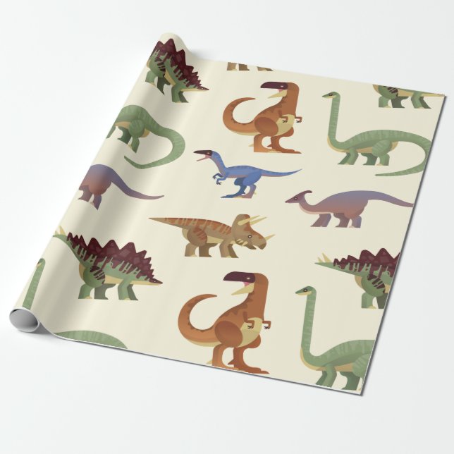 Dino Dinosaurier Geschenkpapier (Ungerollt)