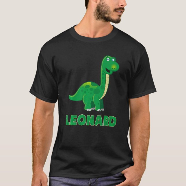 Dino dinosauriername Leonard T-Shirt (Vorderseite)