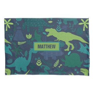 Dino Doodle Silhouetten Kinder Dinosaurier Kissenbezug
