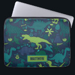 Dino Doodle Silhouetten Kinder Dinosaurier Laptopschutzhülle<br><div class="desc">Dino Doodle Silhouetten Kinder Dinosaurier Personalisiert Niedliches prähistorisches Muster.</div>