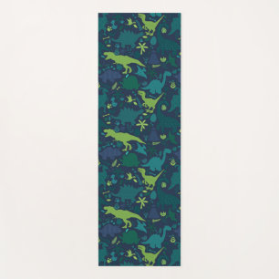 Dino Doodle Silhouetten Kinder Dinosaurier Yogamatte
