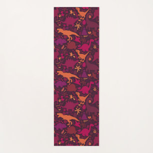 Dino Doodle Silhouetten Kinder Dinosaurier Yogamatte