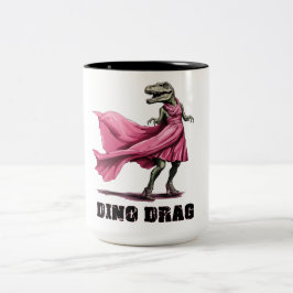 Dino Drag Dinosaur Zweifarbige Tasse