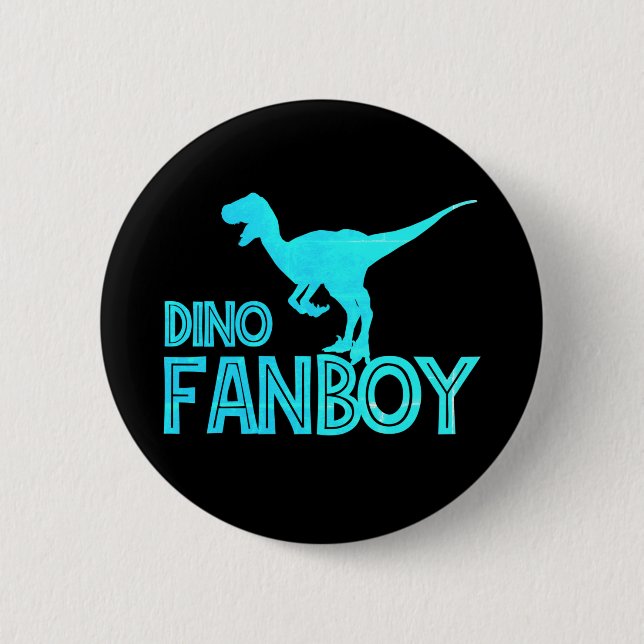 Dino Fanboy - Dinosaur Lover Button (Vorderseite)