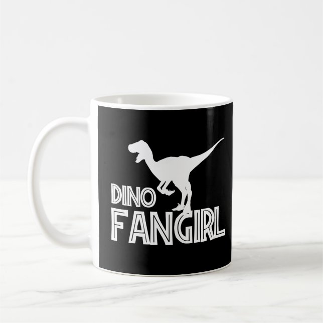 Dino Fangirl - Dinosaur Lover Kaffeetasse (Links)