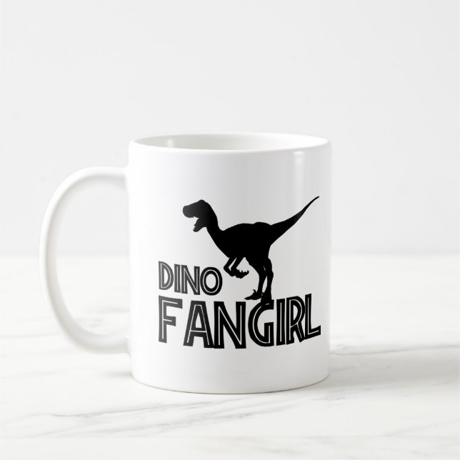 Dino Fangirl - Dinosaur Lover Kaffeetasse (Links)