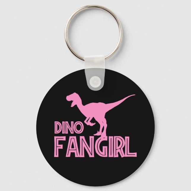 Dino Fangirl - Dinosaur Lover Schlüsselanhänger (Vorderseite)