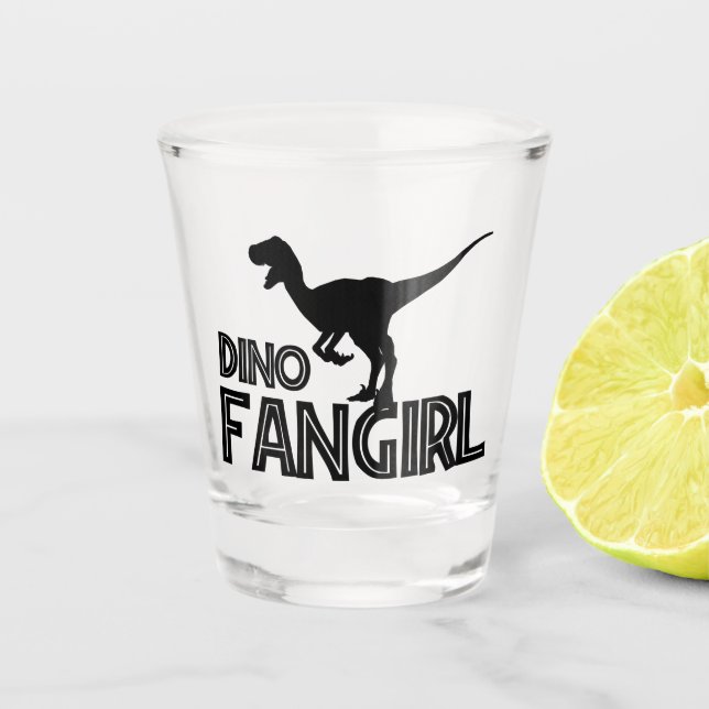 Dino Fangirl - Dinosaur Lover Schnapsglas (Vorderseite)