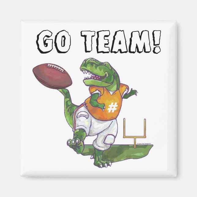 Dino Football Player Magnet (Vorne)