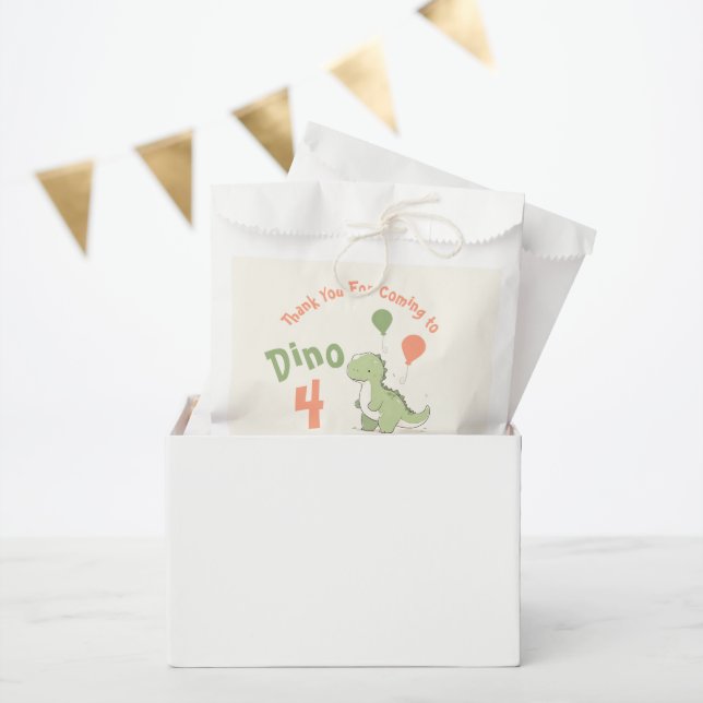 Dino Four Dinosaurier 4. Geburtstags-Party Geschenktütchen (Party)