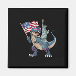 Dino Freiheitsstatue 4. Juli Funny Boys Amer Magnet