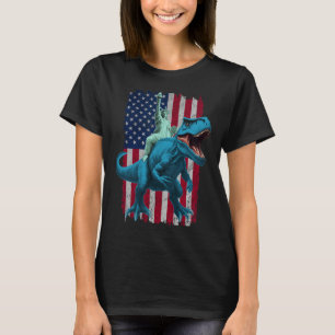 Dino Freiheitsstatue 4. Juli Shirt Boys Amer