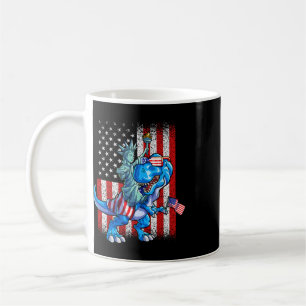 Dino Freiheitsstatue 4. Juli Shirt Jungen Amer Kaffeetasse