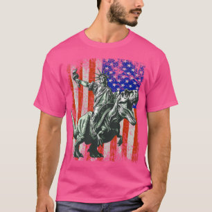 Dino Freiheitsstatue Dinosaurier T-Shirt