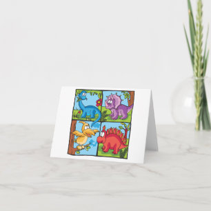 Dino Friends Blank Card Karte